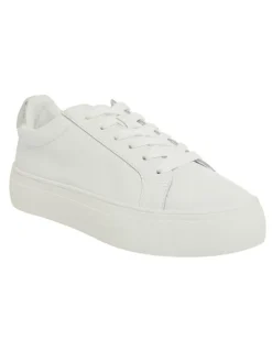 Sandler Frenzy Sneakers in White/Silver Leather