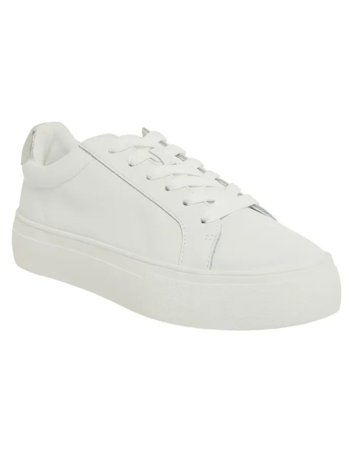 Sandler Frenzy Sneakers in White/Silver Leather