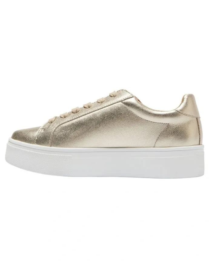 Sandler Frenzy Sneakers in Soft Gold Leather