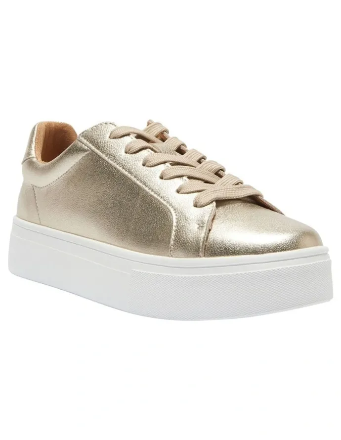 Sandler Frenzy Sneakers in Soft Gold Leather