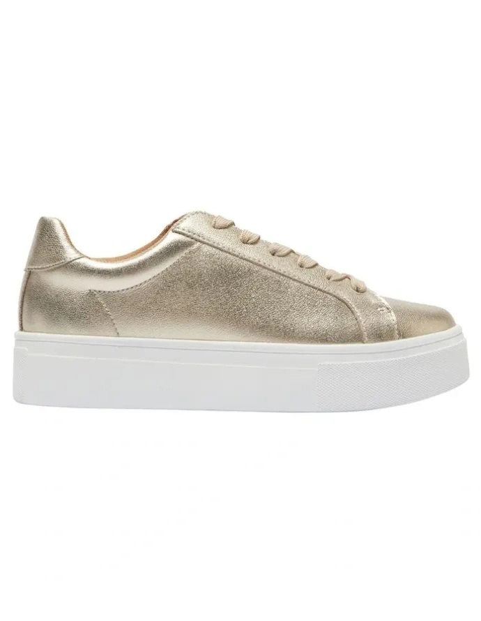 Sandler Frenzy Sneakers in Soft Gold Leather