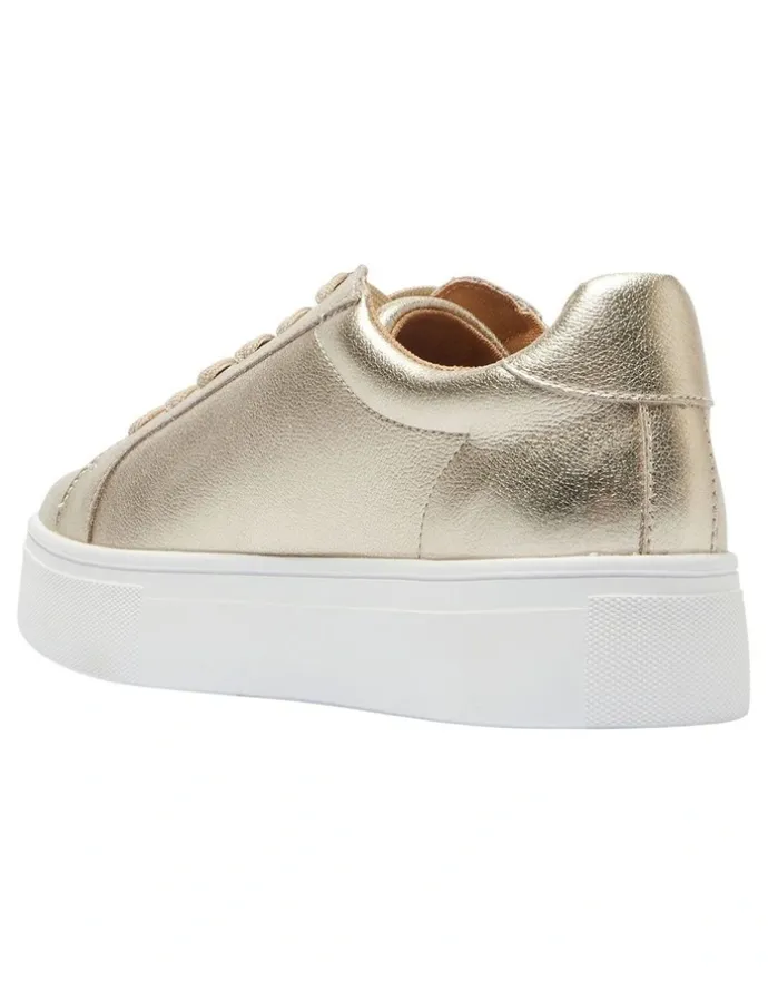 Sandler Frenzy Sneakers in Soft Gold Leather