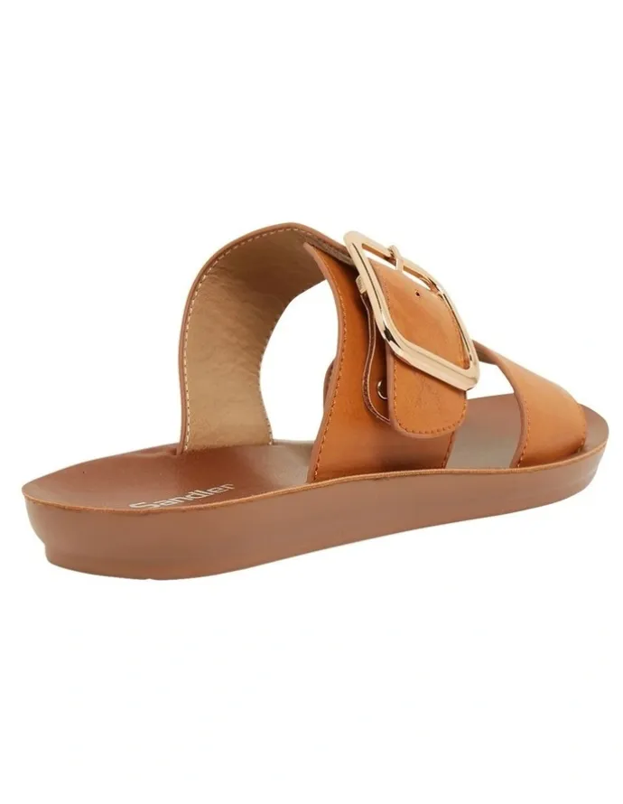 Sandler Garnet Cognac Smooth Sandals