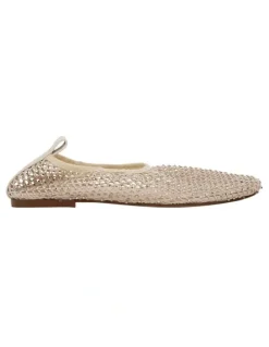 Sandler Glimmer Ballet Flats in Ivory Mesh Diamante