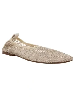 Sandler Glimmer Ballet Flats in Ivory Mesh Diamante