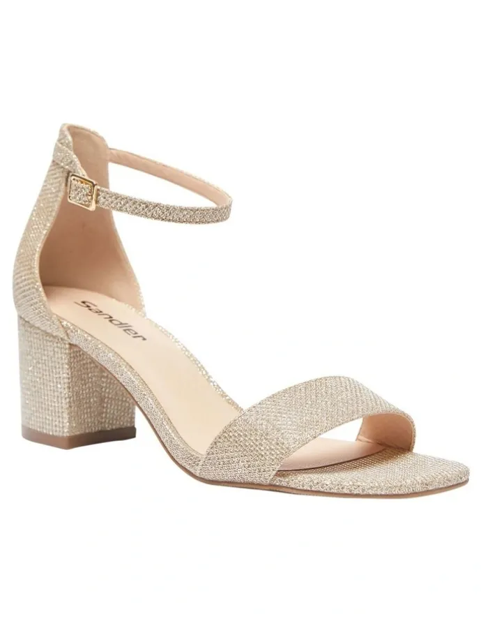 Sandler Harmony Sandals In Gold Fabric