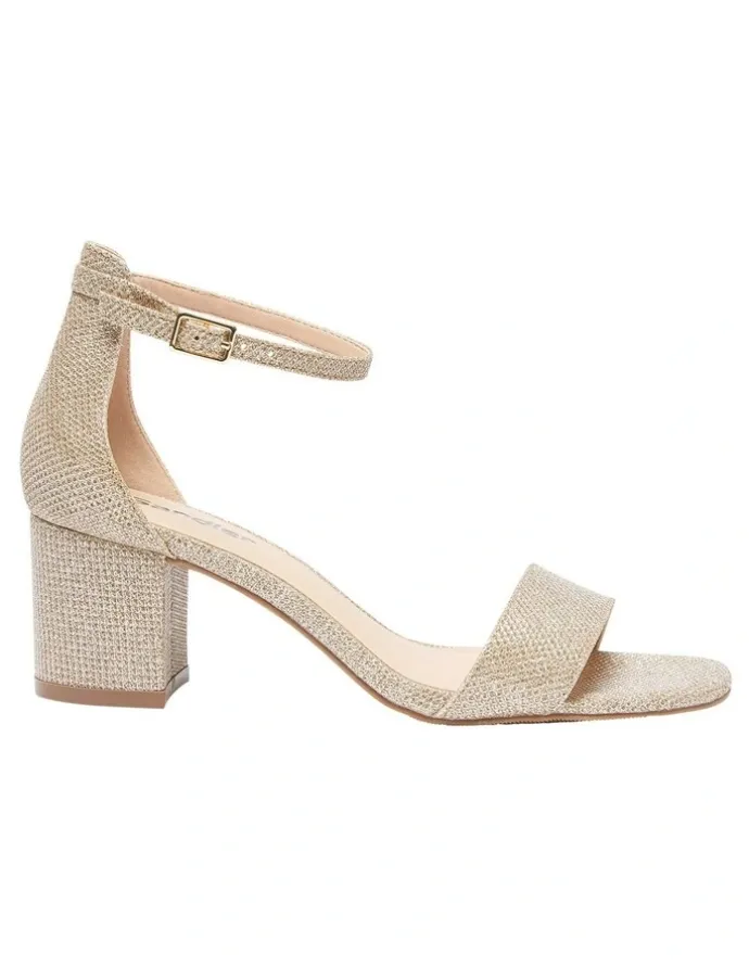 Sandler Harmony Sandals In Gold Fabric
