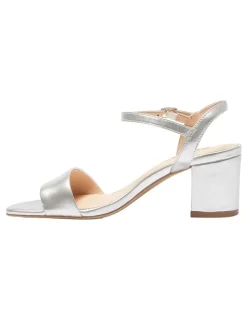 Sandler Heather Sandals In Silver Metallic Leather