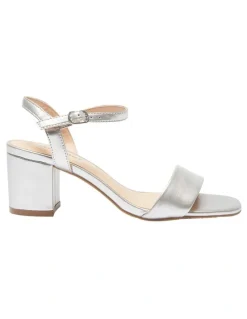 Sandler Heather Sandals In Silver Metallic Leather