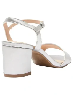 Sandler Heather Sandals In Silver Metallic Leather