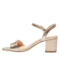Sandler Heather Sandals In Soft Gold Metallic Leather
