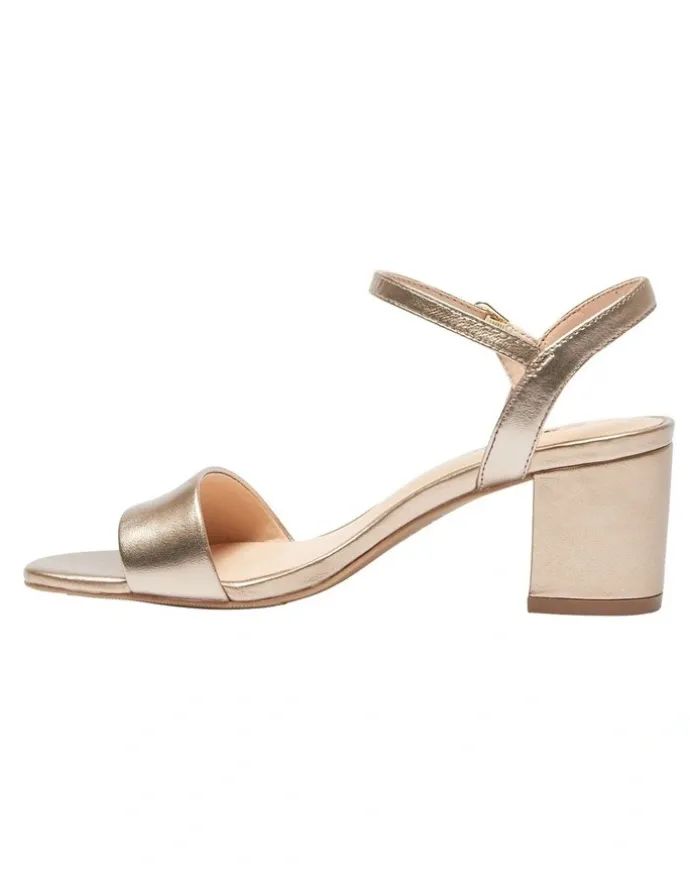 Sandler Heather Sandals In Soft Gold Metallic Leather