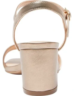 Sandler Heather Sandals In Soft Gold Metallic Leather