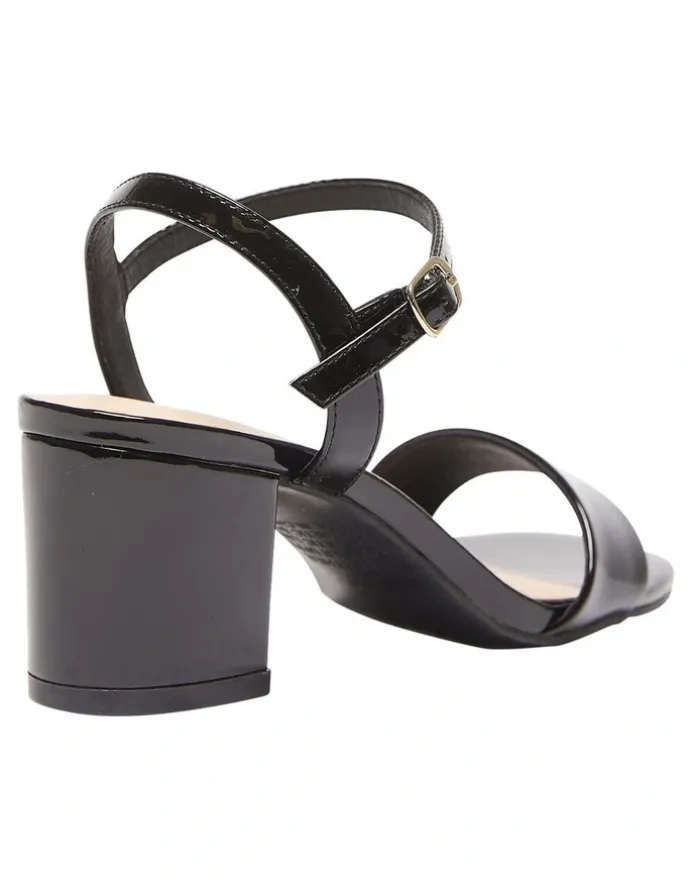 Sandler Heather Sandals In Black Patent Leather