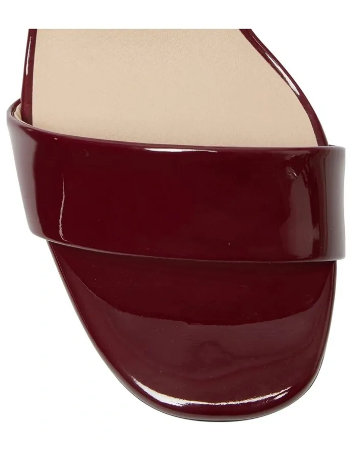 Sandler Heather Sandals in Wine Patent Leather