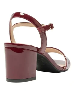Sandler Heather Sandals in Wine Patent Leather