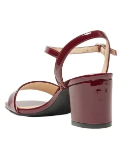 Sandler Heather Sandals in Wine Patent Leather
