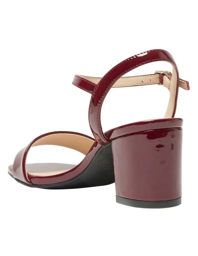 Sandler Heather Sandals in Wine Patent Leather