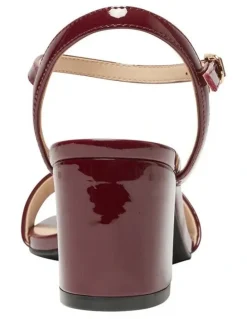 Sandler Heather Sandals in Wine Patent Leather