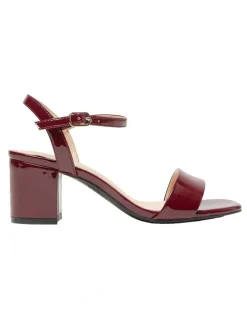 Sandler Heather Sandals in Wine Patent Leather