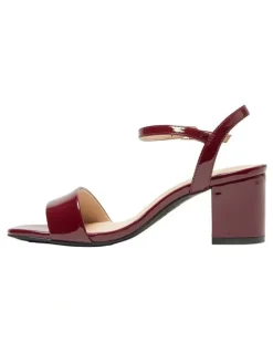 Sandler Heather Sandals in Wine Patent Leather