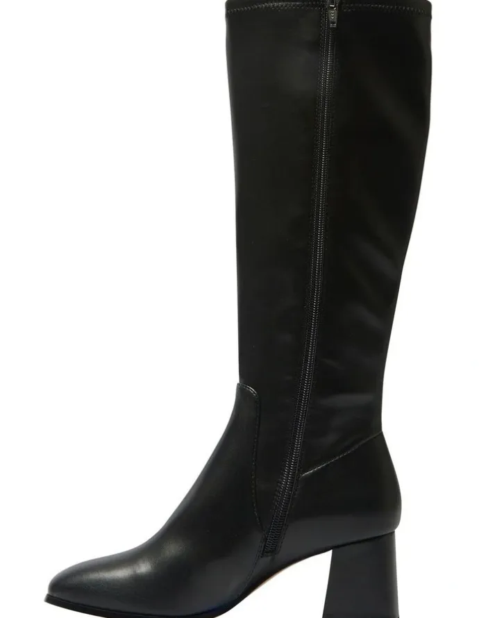 Sandler Heritage Knee Boots in Black Stretch