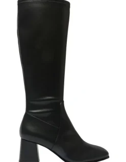 Sandler Heritage Knee Boots in Black Stretch