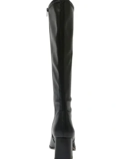Sandler Heritage Knee Boots in Black Stretch