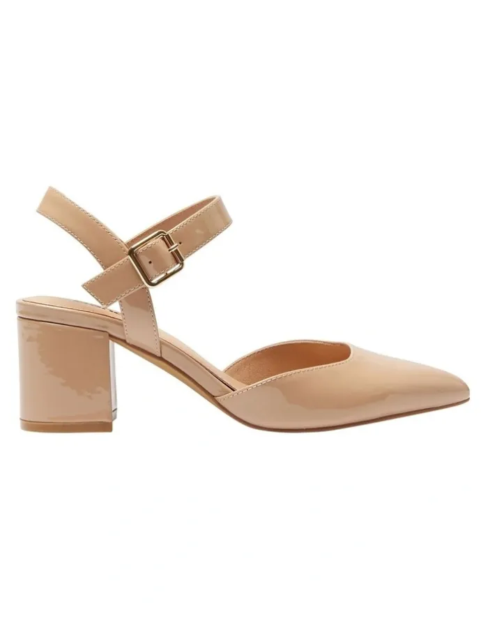 Sandler Ingrid Heeled Shoes in Nude Patent