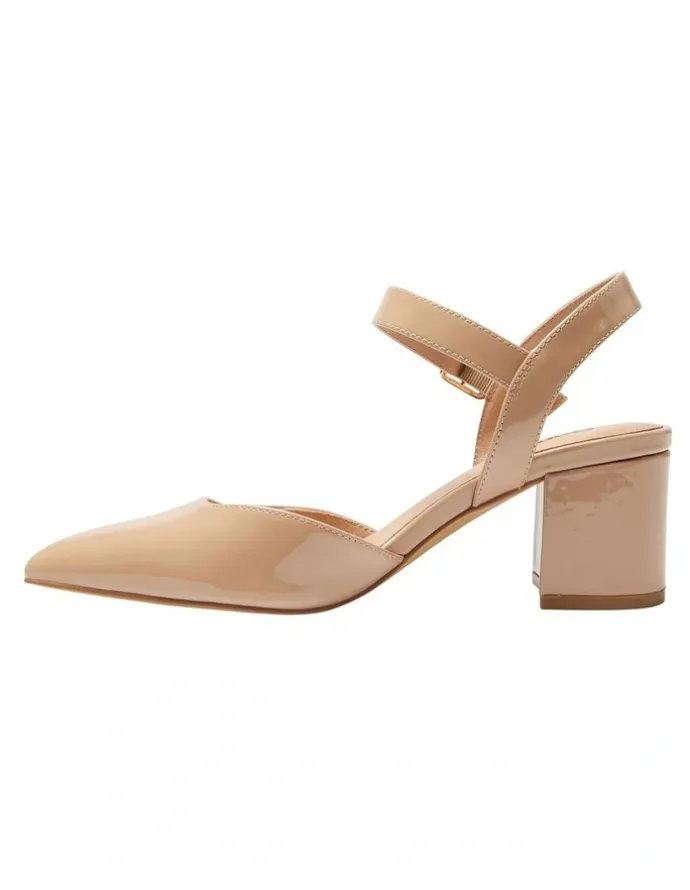Sandler Ingrid Heeled Shoes in Nude Patent