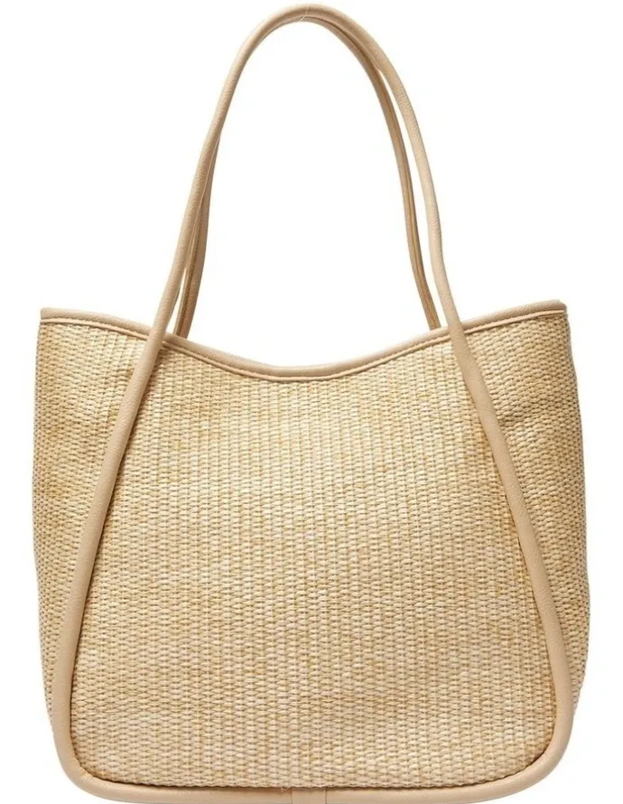 Sandler Jarvis Tote Bag in Nude/Raffia