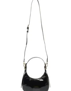 Sandler Jersey Bag in Black Crinkle Patent