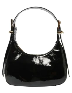 Sandler Jersey Bag in Black Crinkle Patent