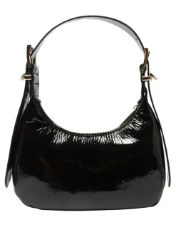 Sandler Jersey Bag in Black Crinkle Patent