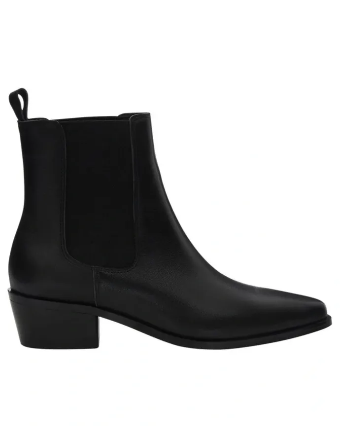 Sandler Jersey Boots in Black Leather