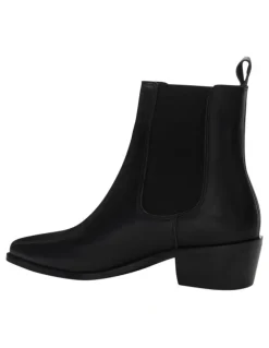 Sandler Jersey Boots in Black Leather