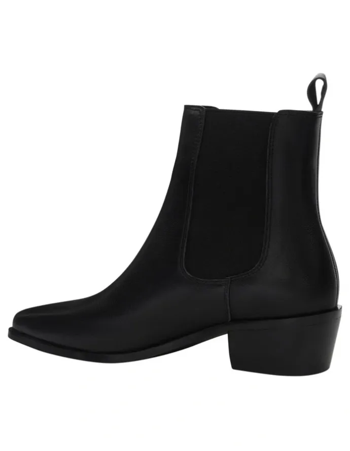 Sandler Jersey Boots in Black Leather
