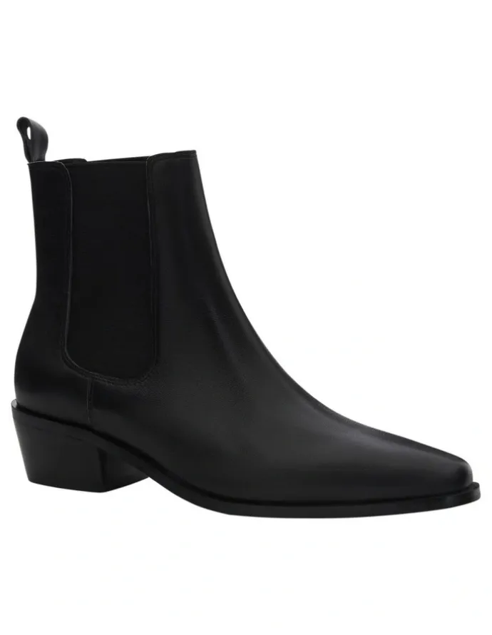 Sandler Jersey Boots in Black Leather