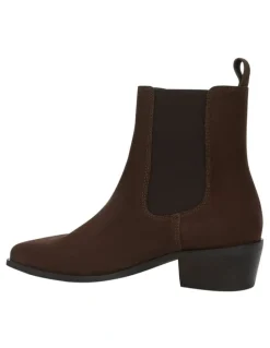 Sandler Jersey Boots in Tan Suede