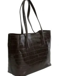 Sandler Joanna Tote Bag in Chocolate Croc