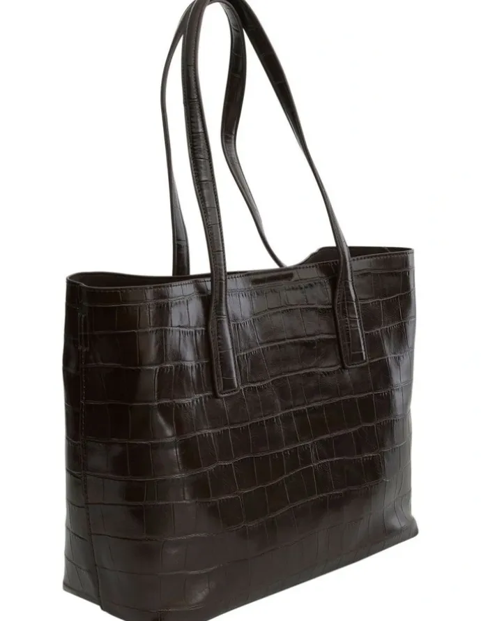 Sandler Joanna Tote Bag in Chocolate Croc