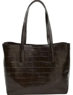 Sandler Joanna Tote Bag in Chocolate Croc