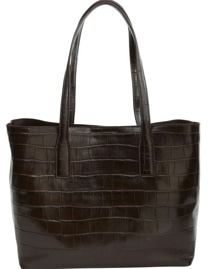 Sandler Joanna Tote Bag in Chocolate Croc