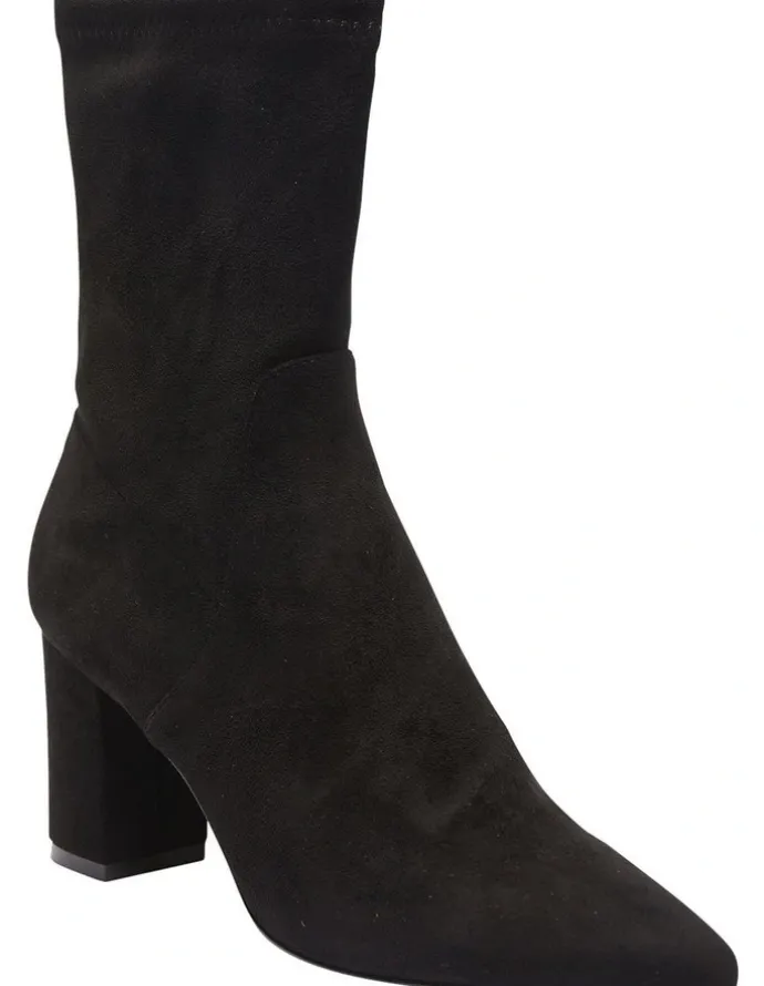 Sandler Karly Black Stretch Suede Boots