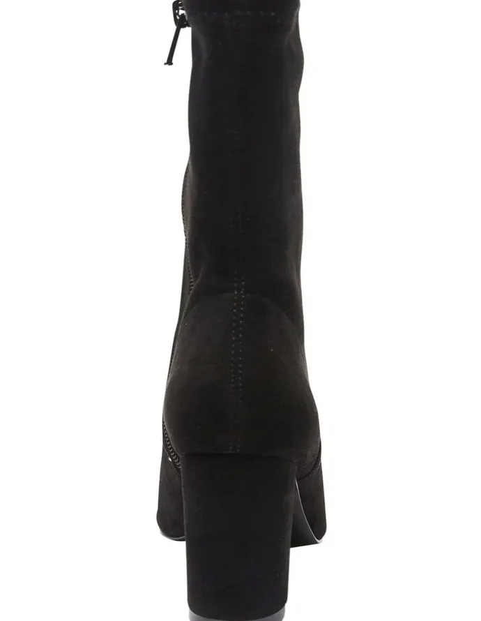 Sandler Karly Black Stretch Suede Boots