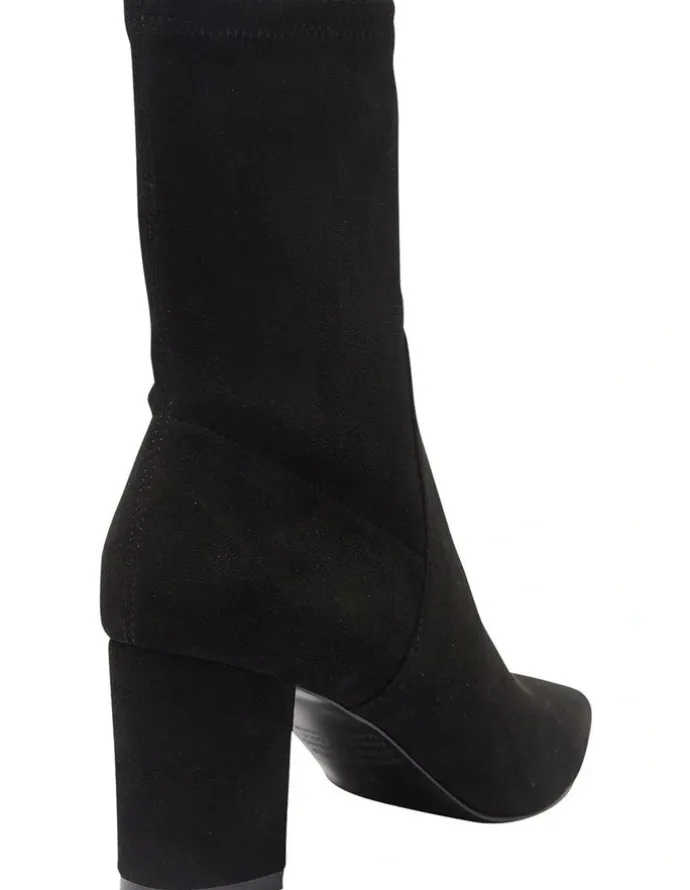 Sandler Karly Black Stretch Suede Boots
