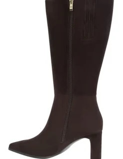 Sandler Kendall Boots in Chocolate Suede Stretch