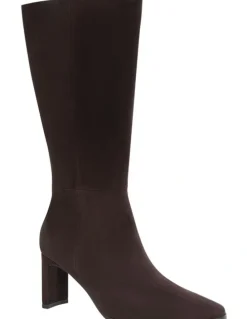 Sandler Kendall Boots in Chocolate Suede Stretch