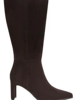 Sandler Kendall Boots in Chocolate Suede Stretch