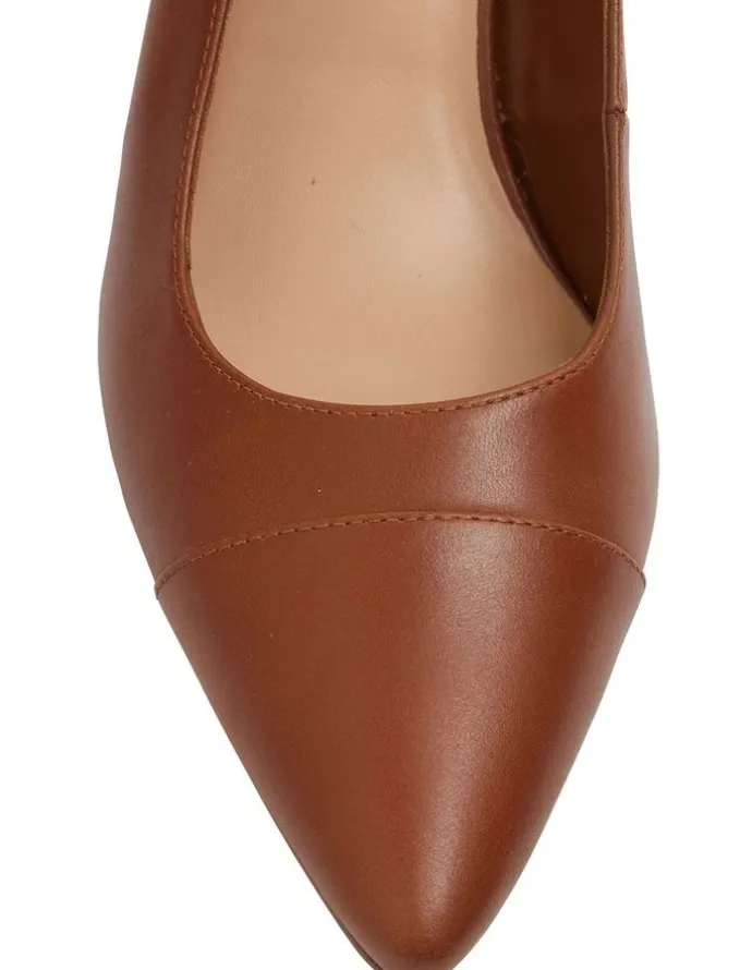 Sandler Kirsty Heeled Shoes in Cognac Leather